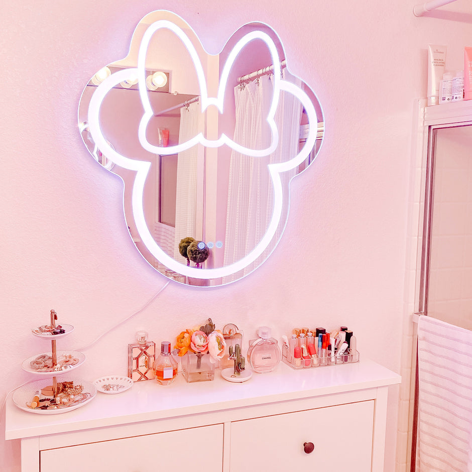 Espejo de pared LED Minnie Mouse