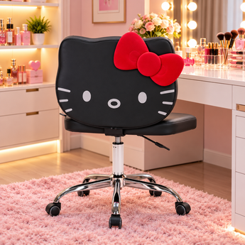 Hello Kitty Faux Leather Swivel Vanity Chair