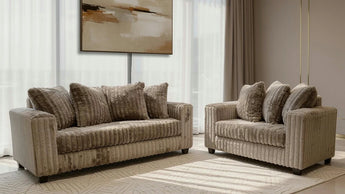 S300 Gia Mocha Sofa & Loveseat Set