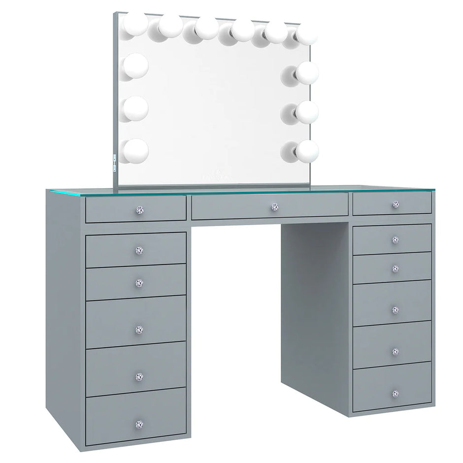 Paquete de muebles de sobremesa SlayStation Plus 2.0 con espejo de tocador y 5 cajones