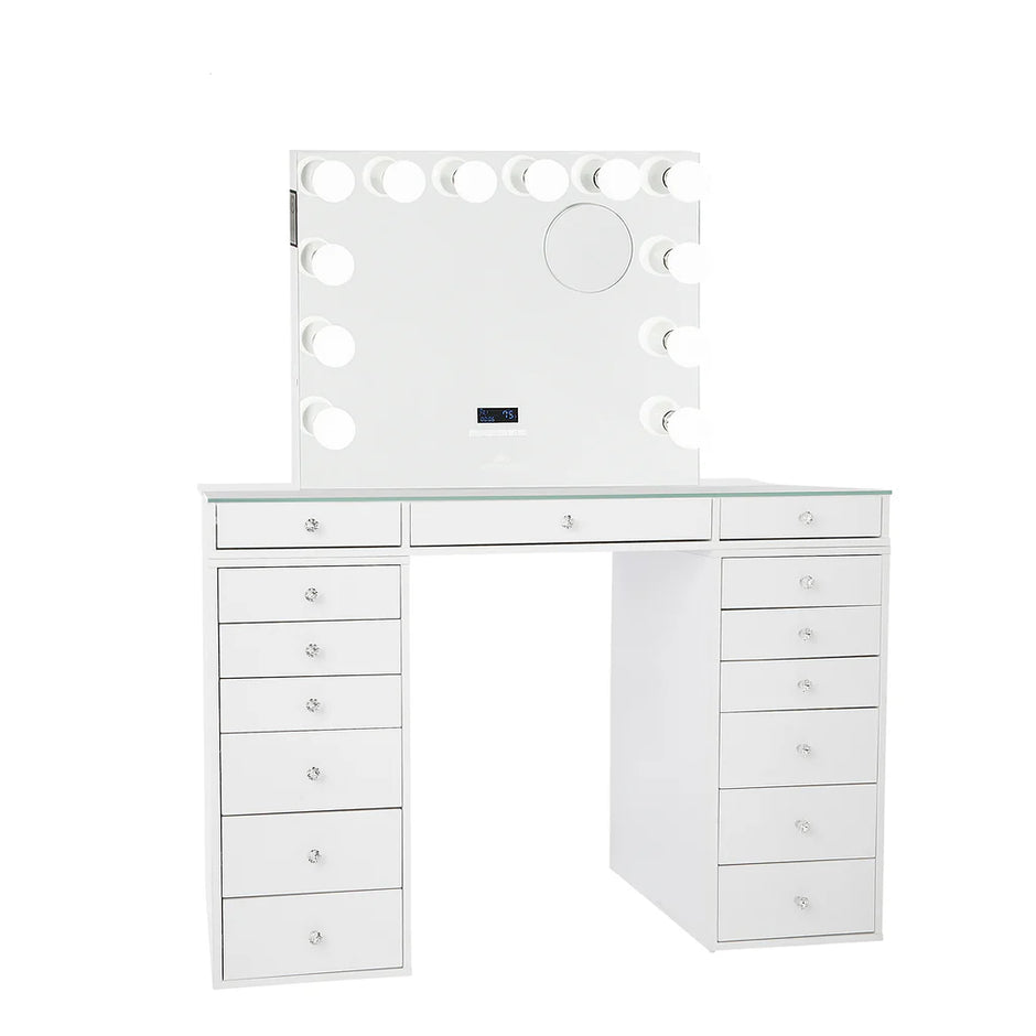 Paquete de muebles de sobremesa SlayStation Plus 2.0 con espejo de tocador y 6 cajones