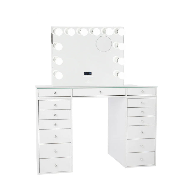 Paquete de muebles de sobremesa SlayStation Plus 2.0 con espejo de tocador y 6 cajones