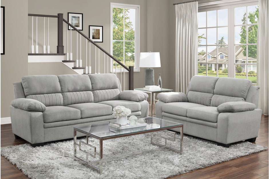 9333 Sofá Holleman Gris + Loveseat