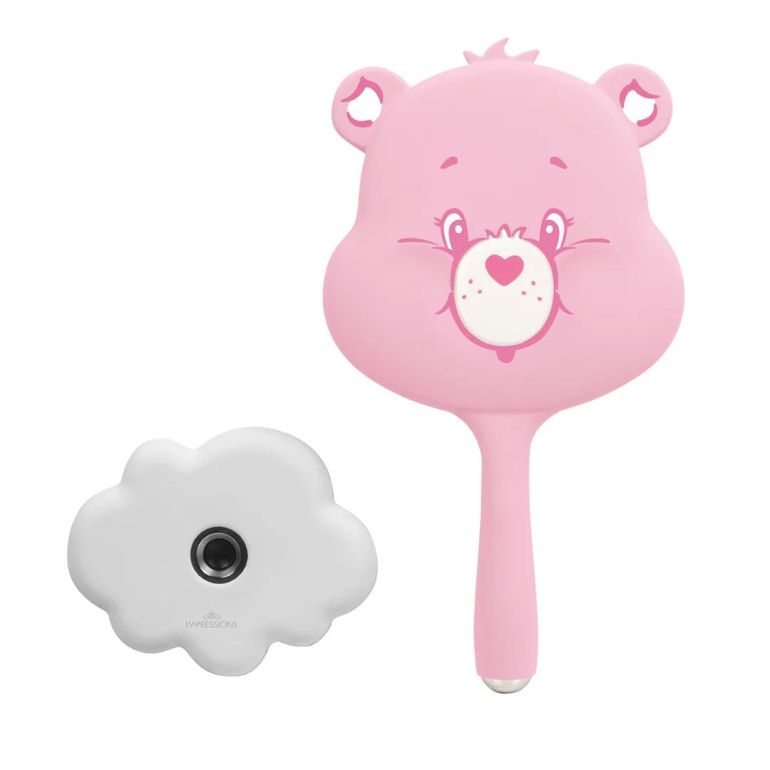 Espejo de mano LED con diseño de osos cariñosos