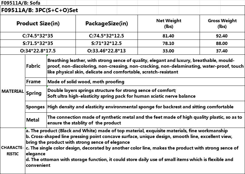 F09511b PU Seccional + Otomana