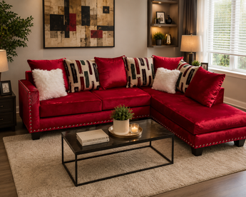 2023 Red Sectional Nailheads
