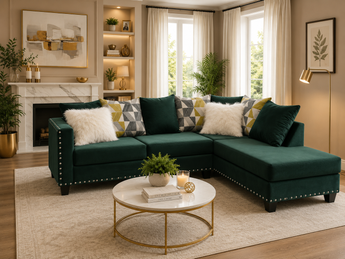 2022 Green Sectional Nailheads