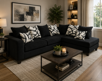 110 Black Sectional