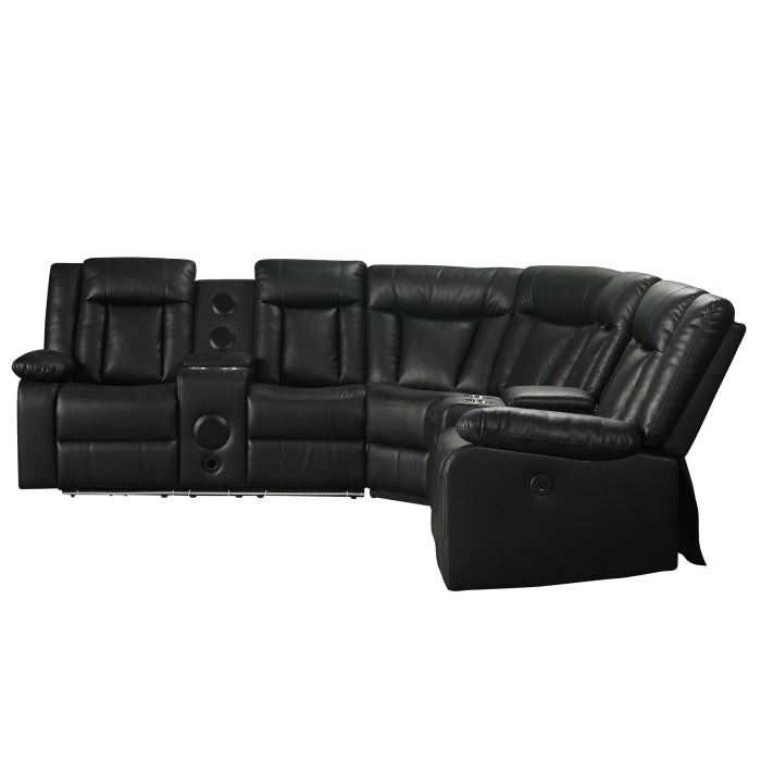 Sillón reclinable seccional Splendor SH8896BLK
