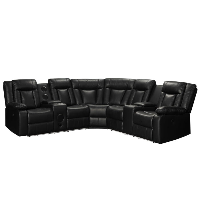 Sillón reclinable seccional Splendor SH8896BLK