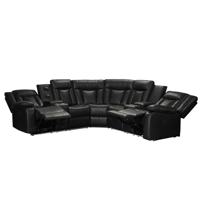 Sillón reclinable seccional Splendor SH8896BLK