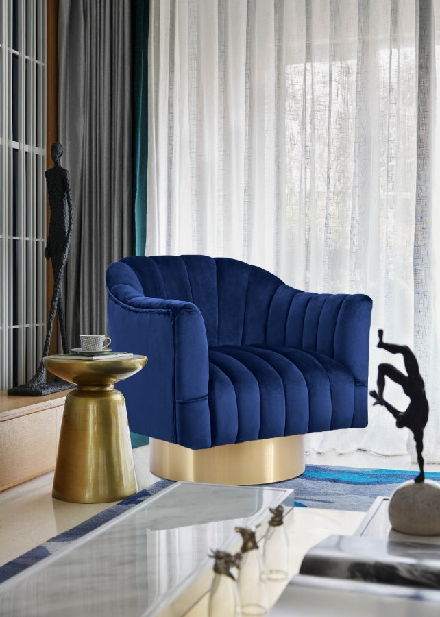 Farrah Velvet Swivel Chair
