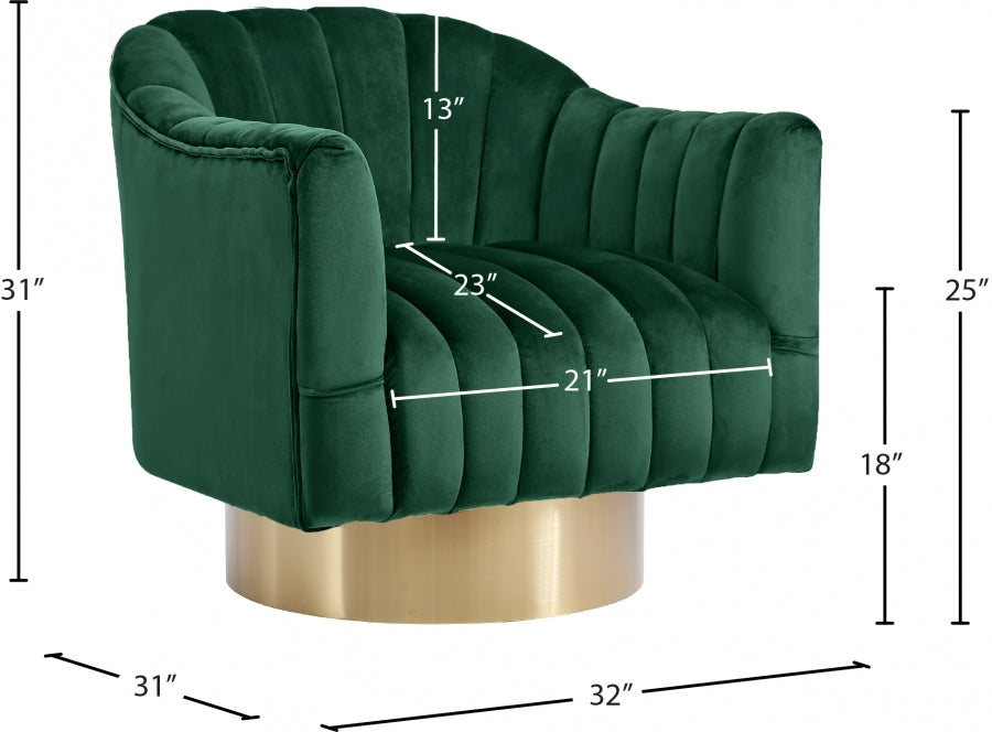 Farrah Velvet Swivel Chair