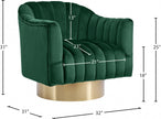 Farrah Velvet Swivel Chair