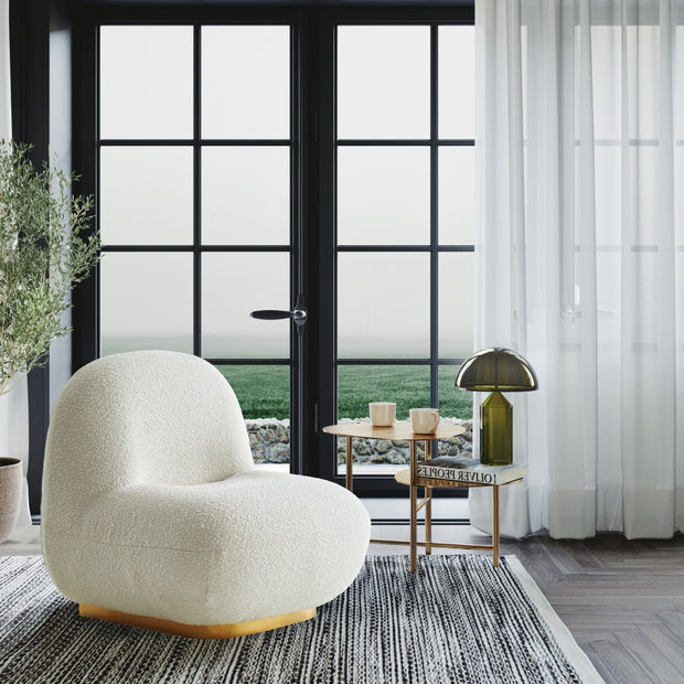 Silla decorativa de tela Liam Boucle