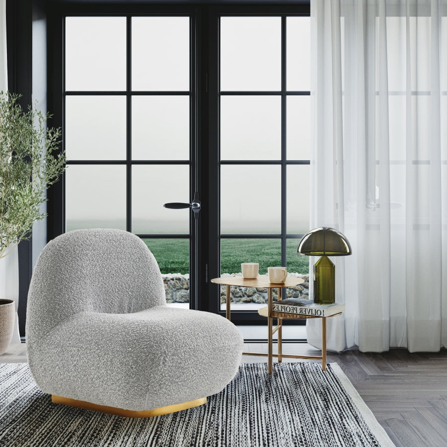 Silla decorativa de tela Liam Boucle