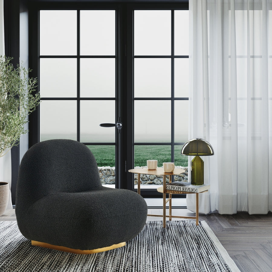 Silla decorativa de tela Liam Boucle