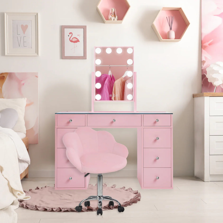 Tocador infantil rosa con luz LED de SlayStation