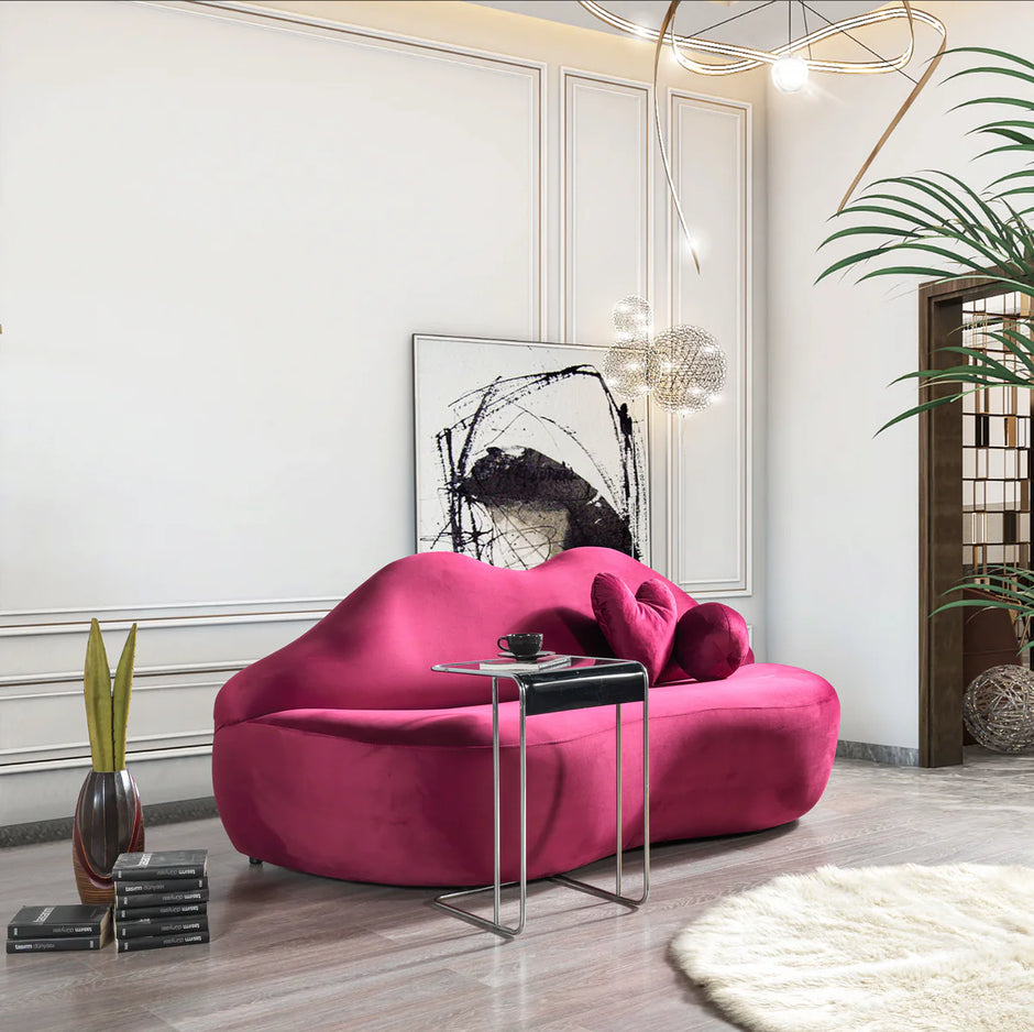 Loveseat de terciopelo Lips de 81