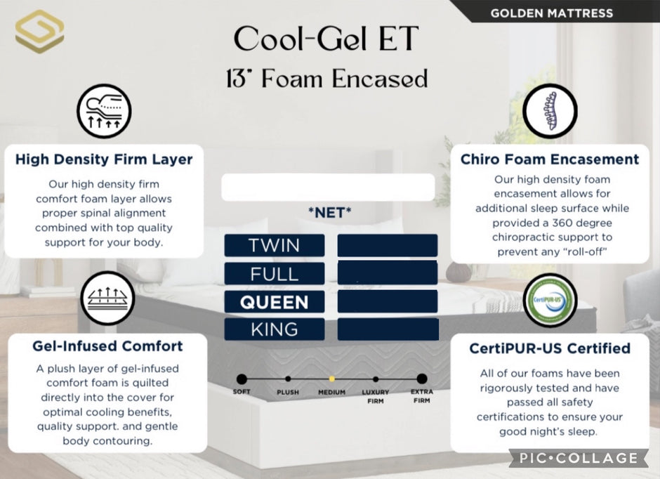 COLCHÓN COOL-GEL EUROTOP 13”