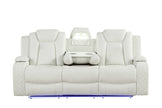 Juego de 3 sillones reclinables Luz White