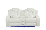 Juego de 3 sillones reclinables Luz White