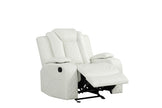 Juego de 3 sillones reclinables Luz White