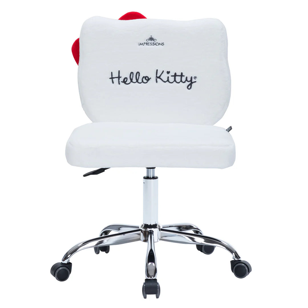 Silla de tocador giratoria blanca Hello Kitty Kawaii