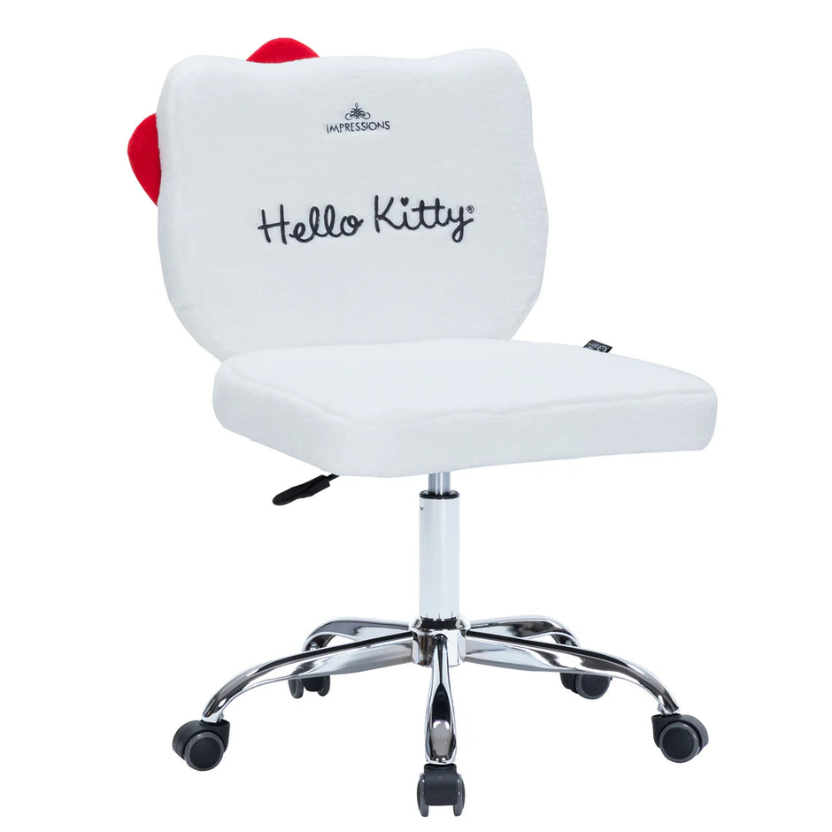 Silla de tocador giratoria blanca Hello Kitty Kawaii