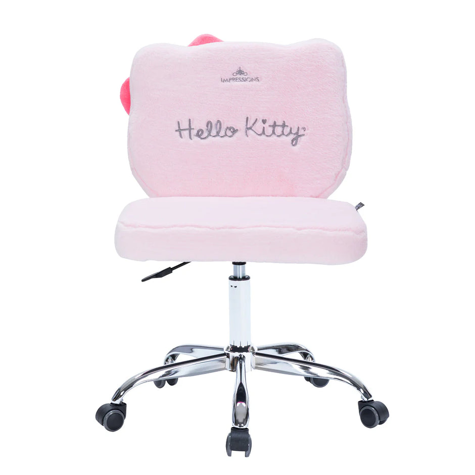 Silla de tocador giratoria blanca Hello Kitty Kawaii