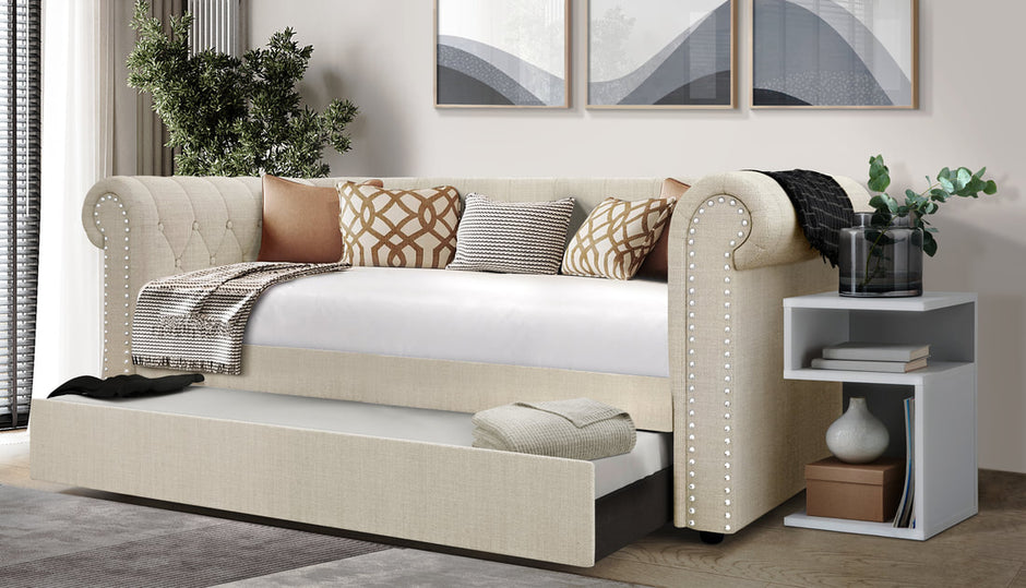 Oakmont Beige - Sofá cama con cama nido