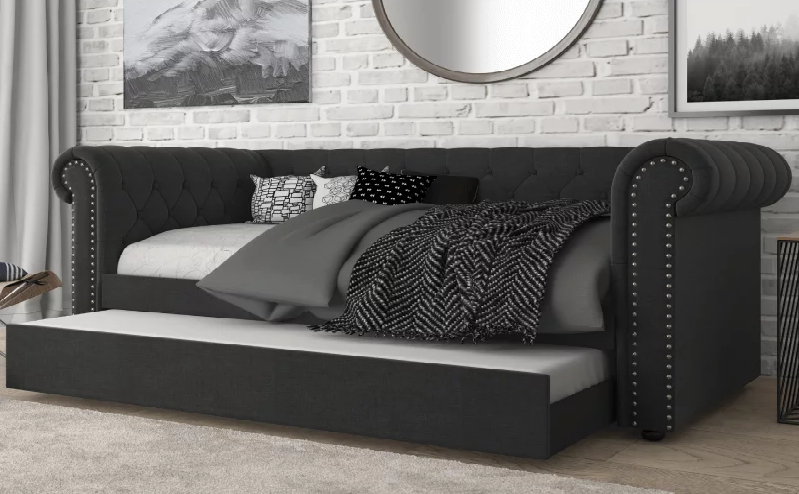 Oakmont Black - Sofá cama con cama nido