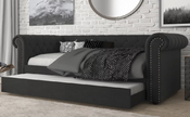 Oakmont Black - Sofá cama con cama nido