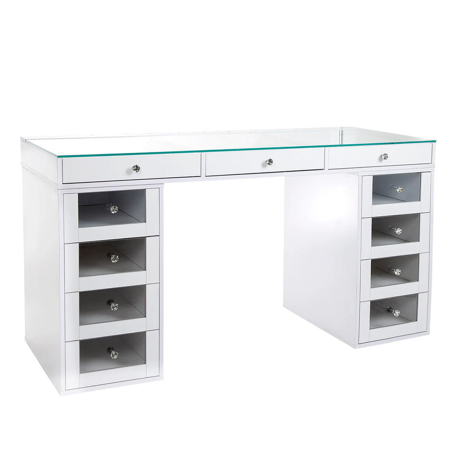 Paquete de muebles de sobremesa SlayStation Pro 2.0 + espejo de tocador + 4 cajones