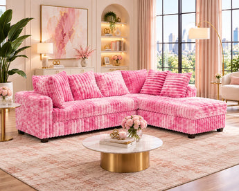 S300 Gia II Two Tone Pink Sectional