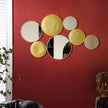 Juego de espejos decorativos de pared con espejo redondo creativo para colgar en la pared. 