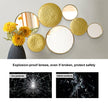 Juego de espejos decorativos de pared con espejo redondo creativo para colgar en la pared. 