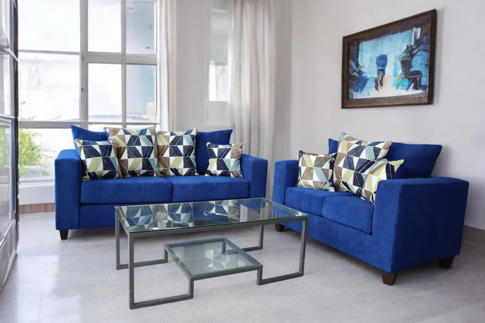 SL300-BLUE Sofá y loveseat
