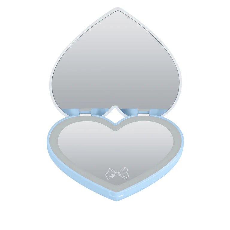 Espejo compacto LED con lazo de corazón de Snoopy de Peanuts