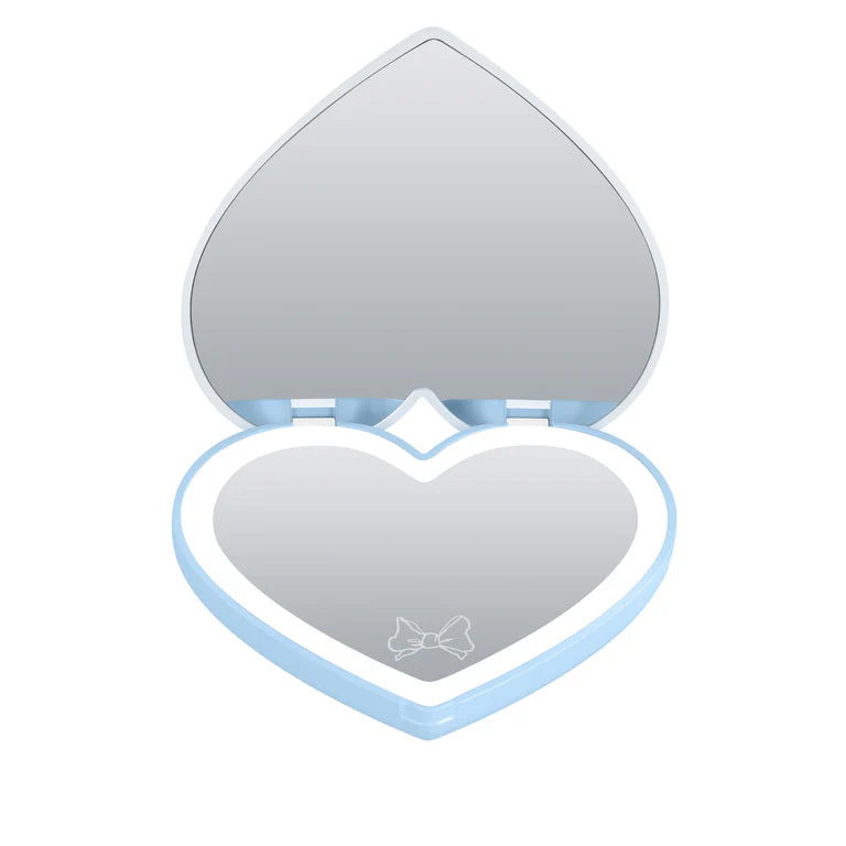 Espejo compacto LED con lazo de corazón de Snoopy de Peanuts