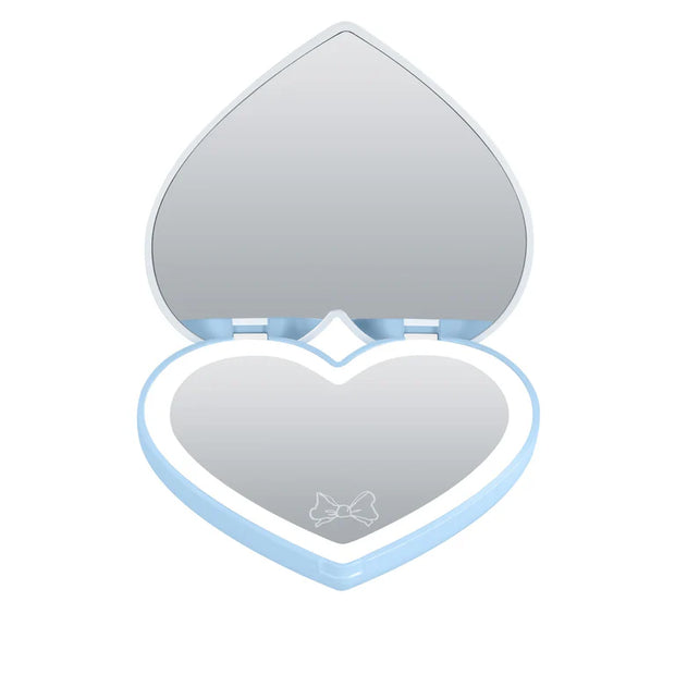 Espejo compacto LED con lazo de corazón de Snoopy de Peanuts