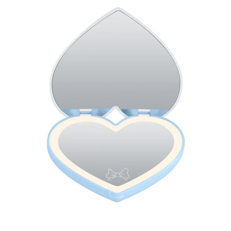 Espejo compacto LED con lazo de corazón de Snoopy de Peanuts