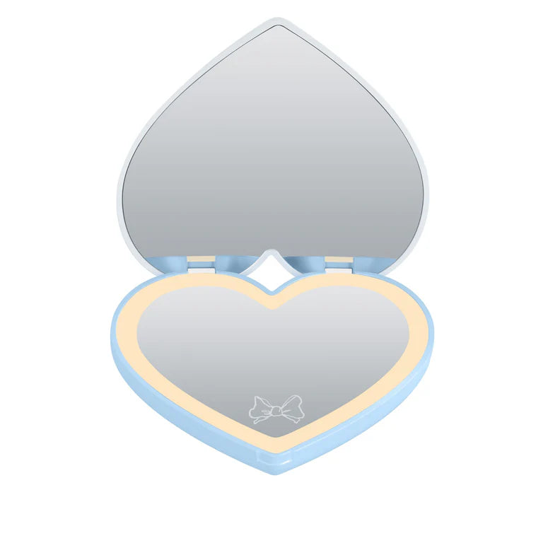 Espejo compacto LED con lazo de corazón de Snoopy de Peanuts