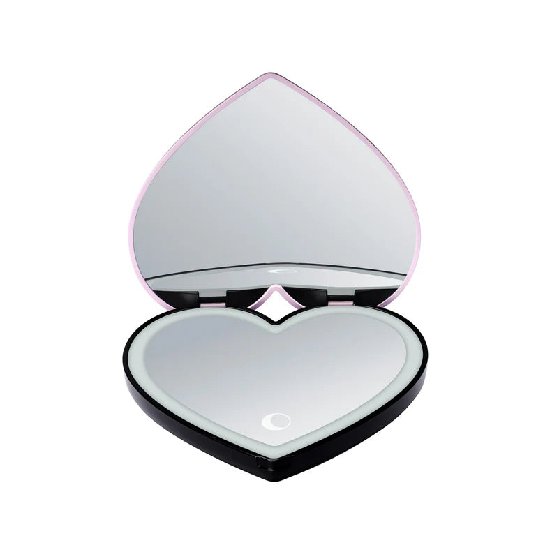 Espejo compacto LED de Jack Skellington y Sally Heart