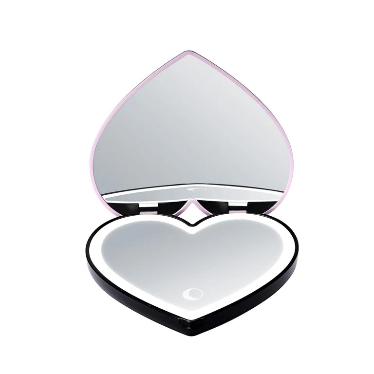 Espejo compacto LED de Jack Skellington y Sally Heart