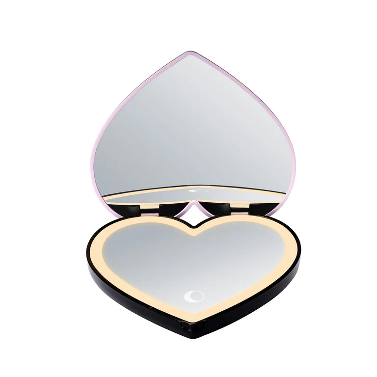 Espejo compacto LED de Jack Skellington y Sally Heart