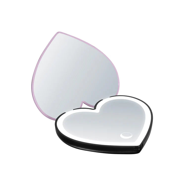 Espejo compacto LED de Jack Skellington y Sally Heart