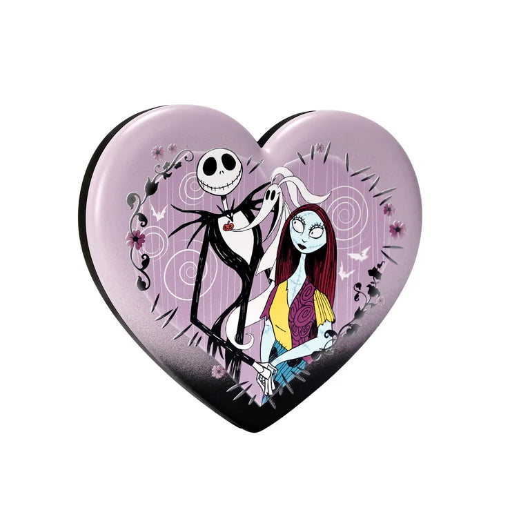 Espejo compacto LED de Jack Skellington y Sally Heart
