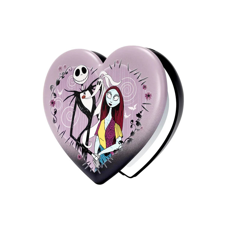 Espejo compacto LED de Jack Skellington y Sally Heart