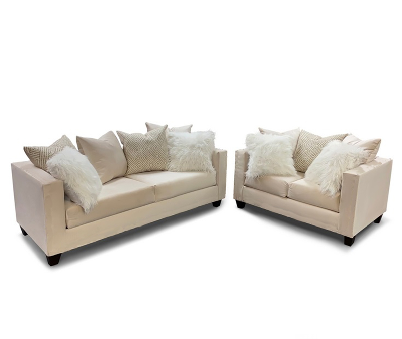 Sofá 300 Crema + Loveseat
